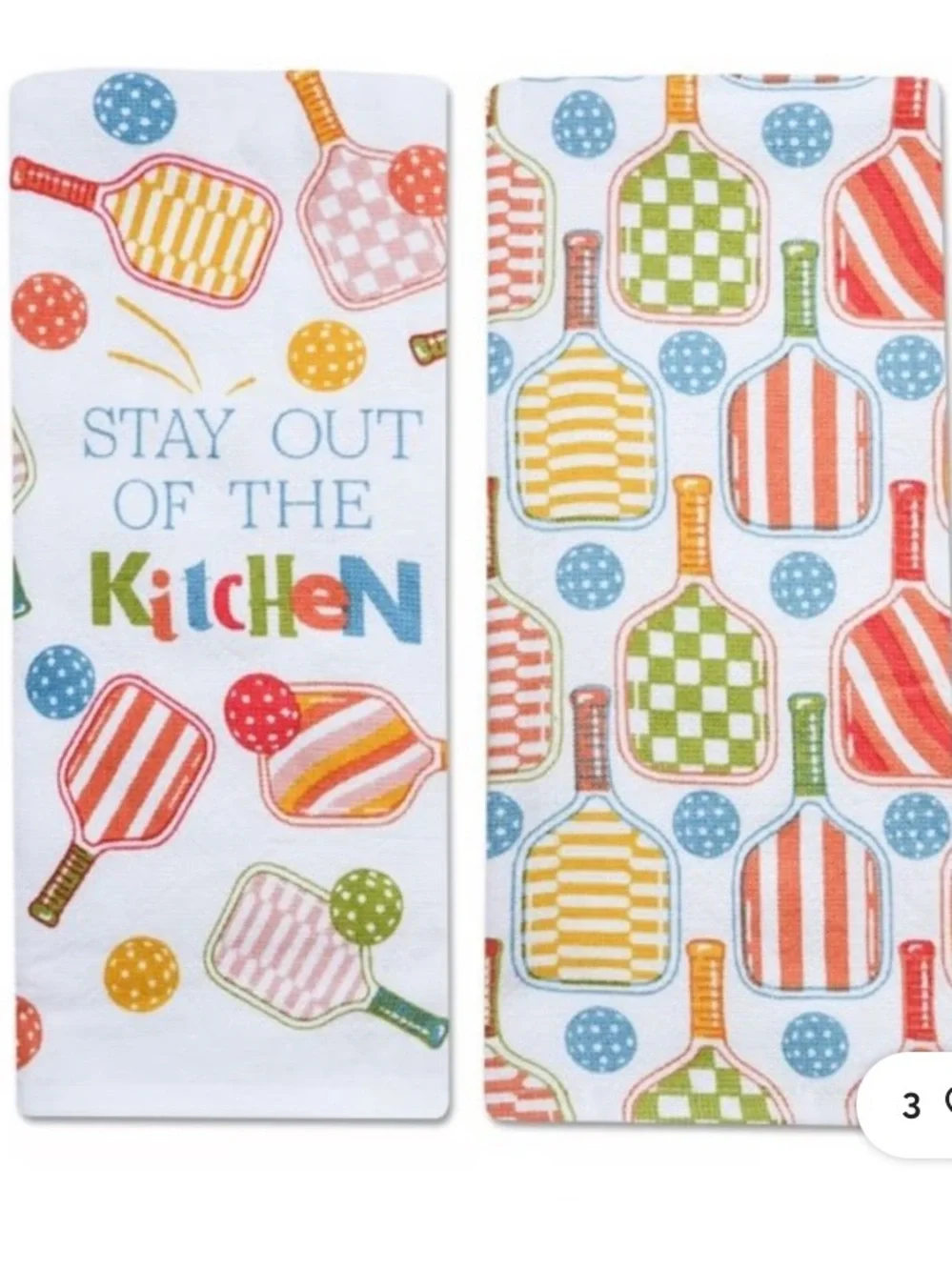 NWT Celebrate Together Set of 2 Kitchen Towels Pickleball Summer